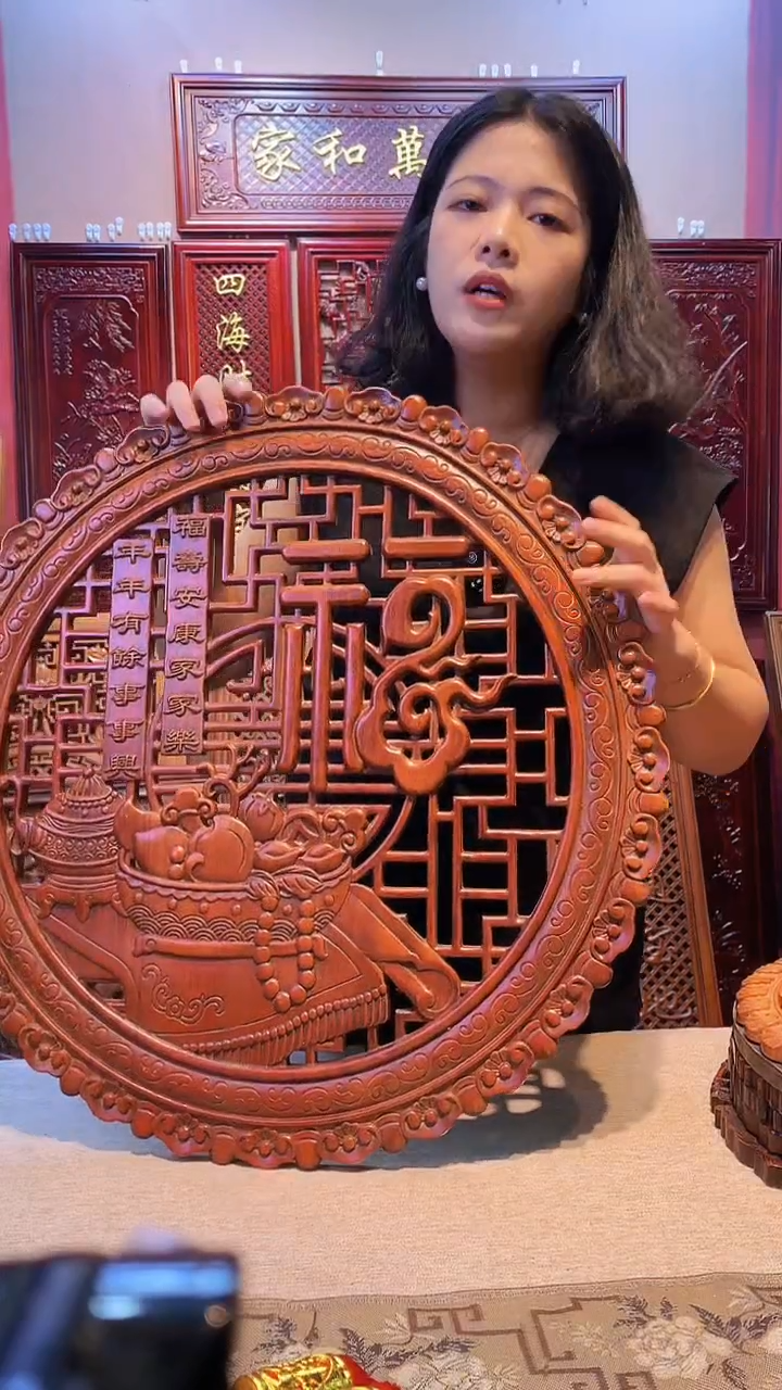 香樟木木雕款《****》58聚宝盆福