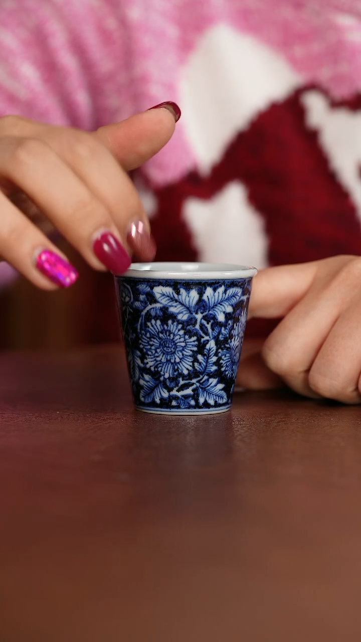 【闪购商品】蓝底元青花可乐杯