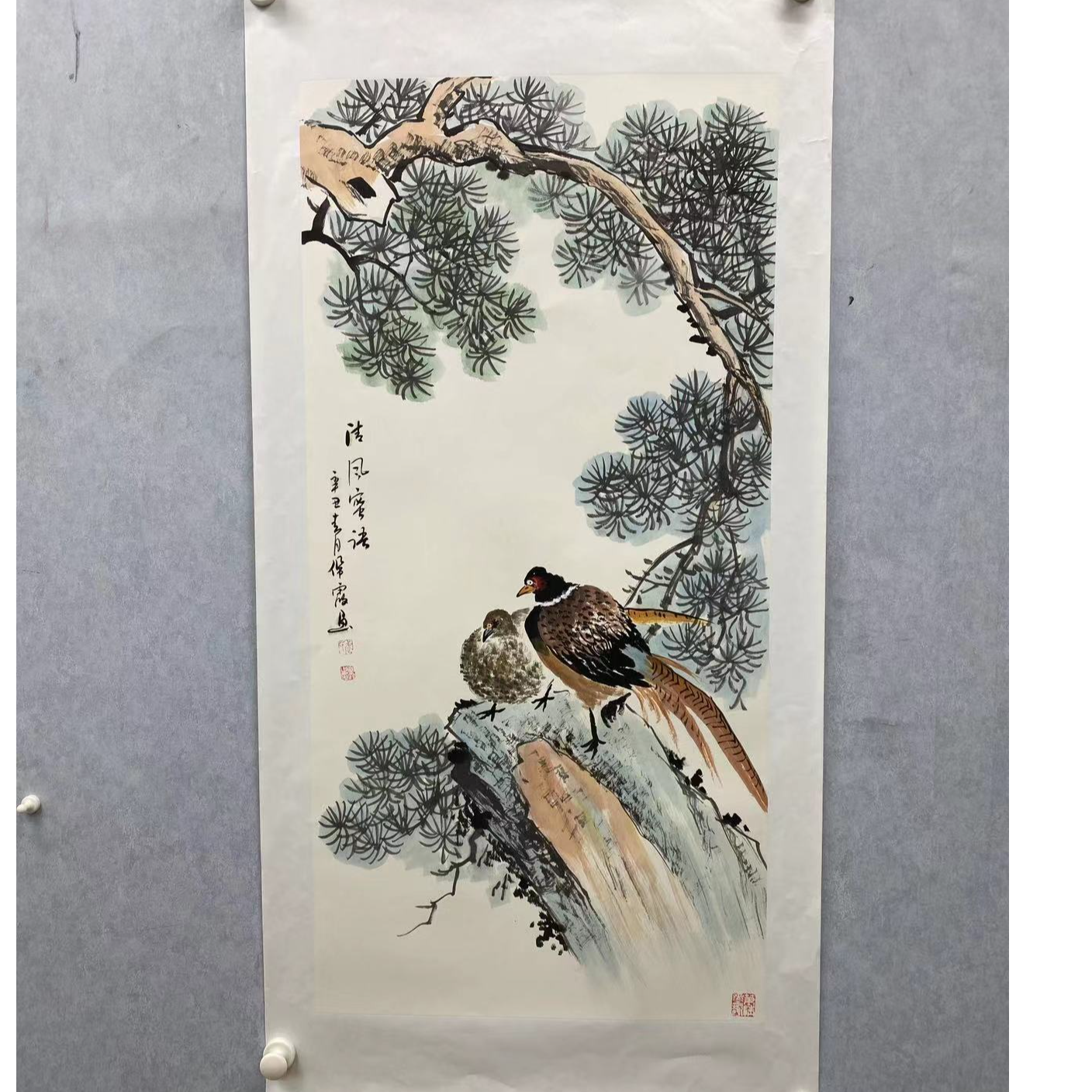 武佩霞 清风蜜语 三尺整张 宣纸手绘