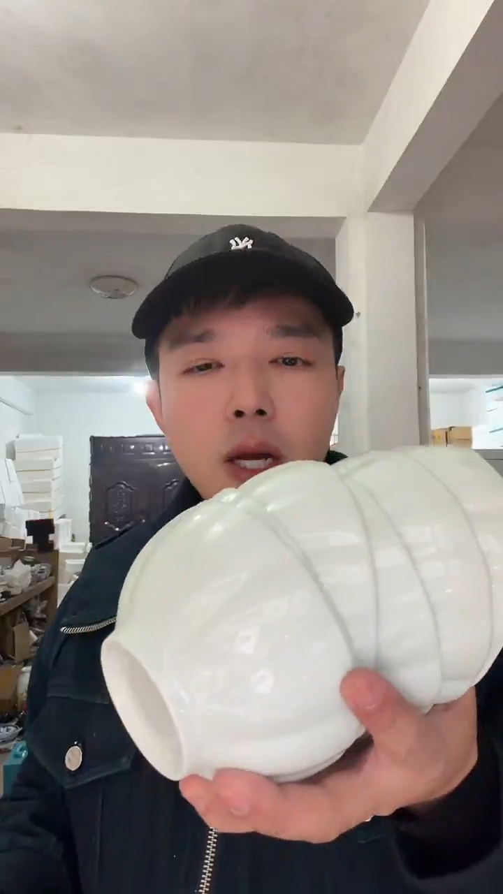 高温陶瓷南瓜米饭碗6个装