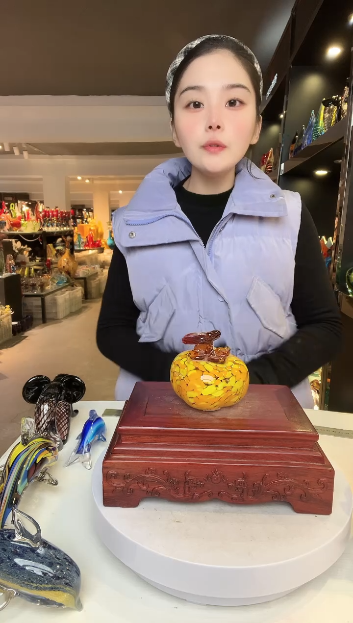 【闪购商品】茶盏琉璃摆件家居摆件