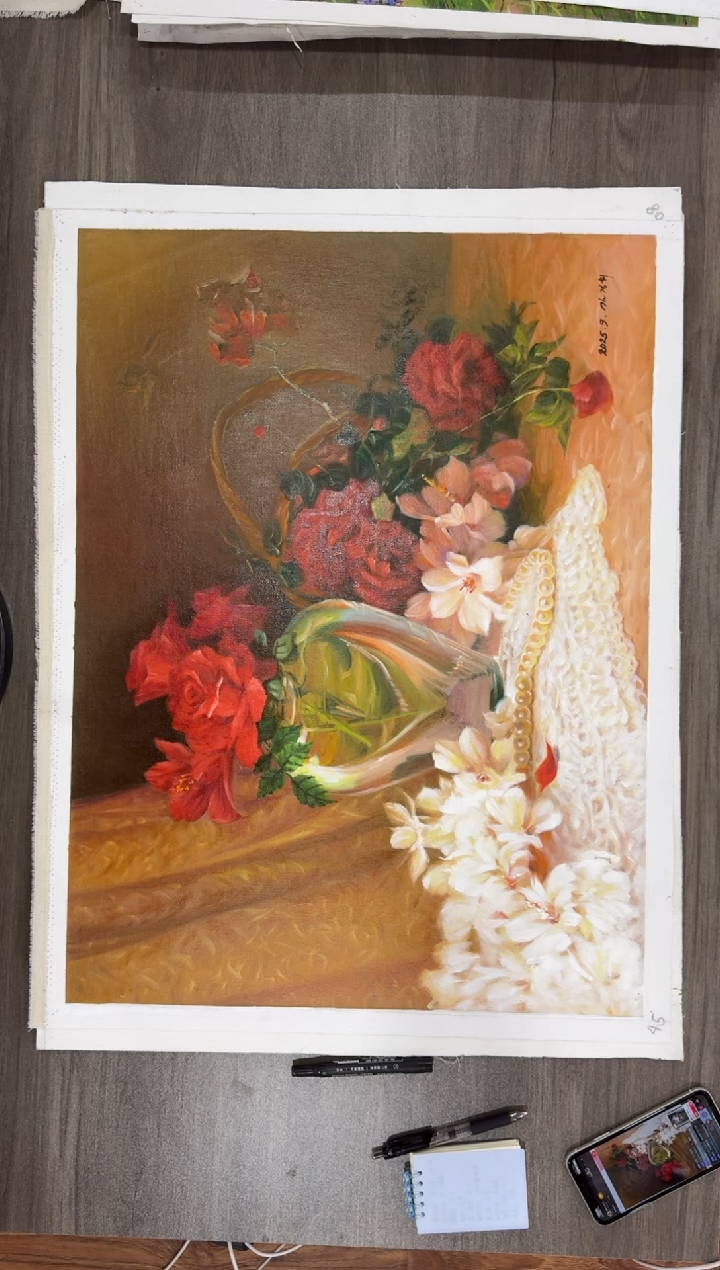 油画【108号】约50*70丨朝鲜原创纯手绘孤品油画丨顺丰包邮  