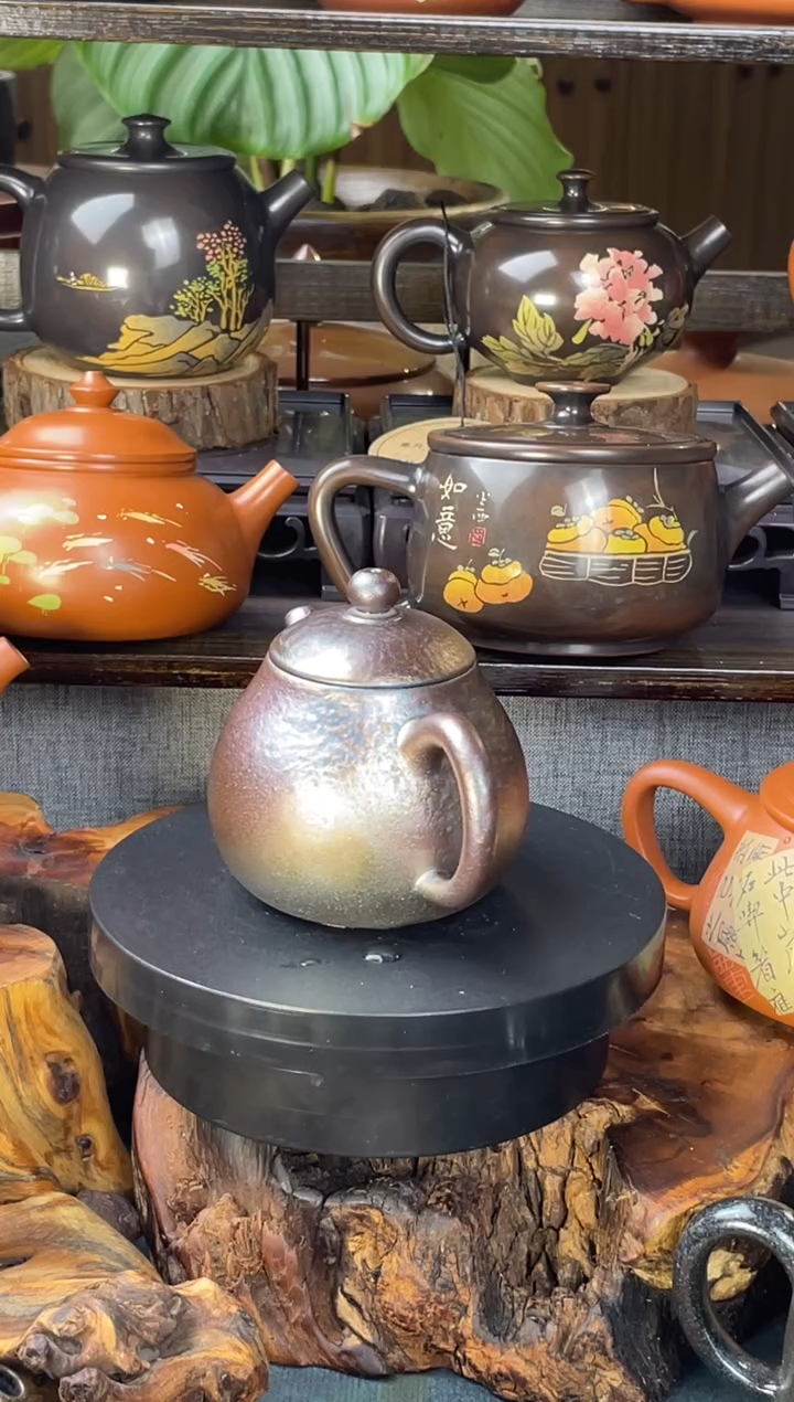 壶四****奏建水紫陶裸柴烧微瑕壶