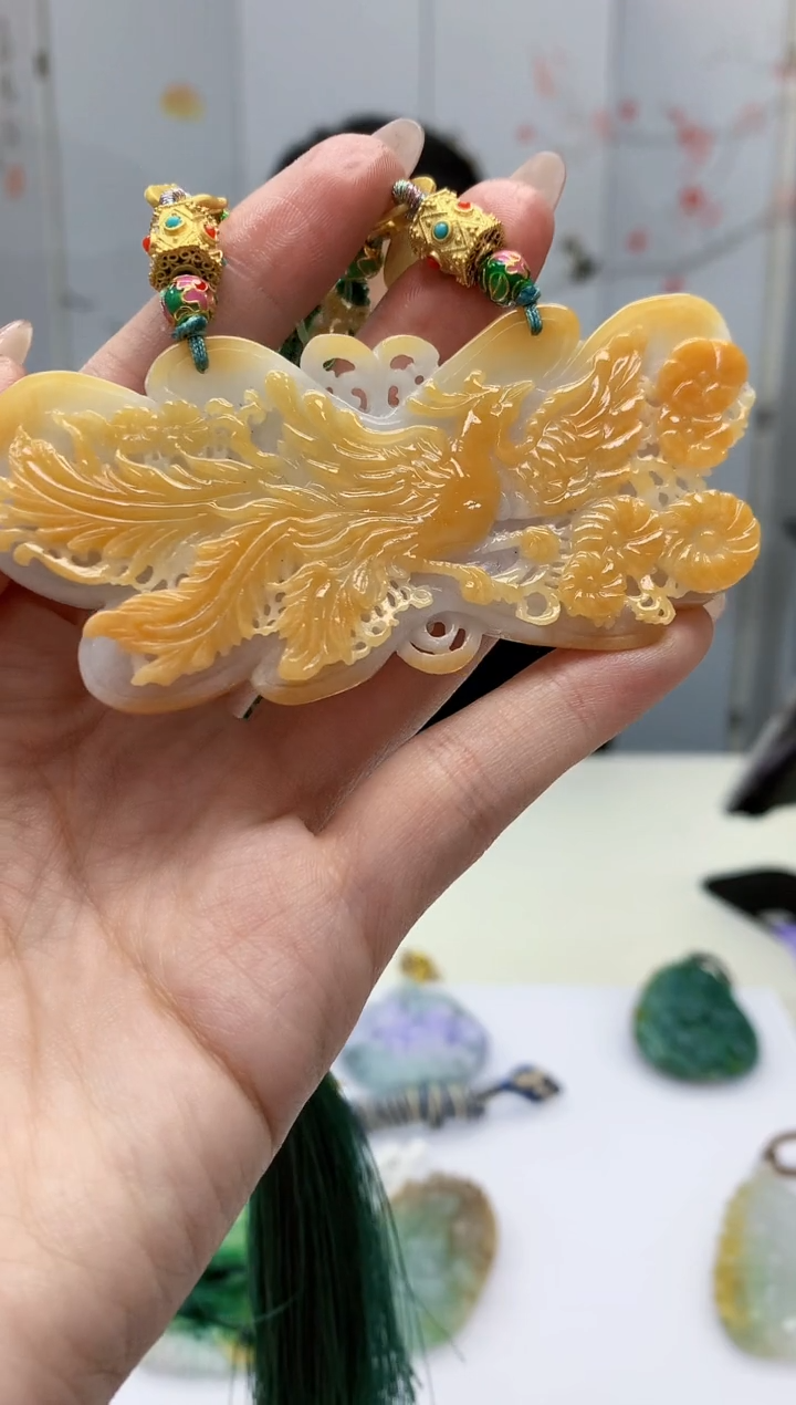 【闪购商品】定制翡翠未镶嵌3123jw-毛货挂件102