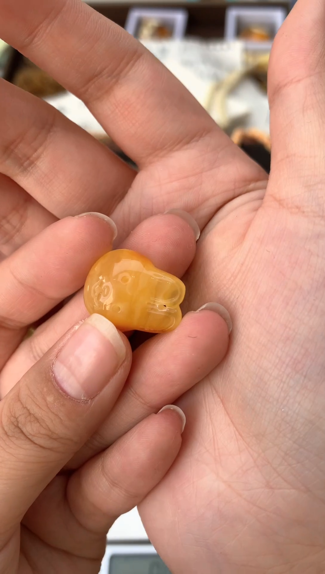 【闪购商品】琥珀珠宝奇石未镶嵌033琥珀蜜蜡花粉