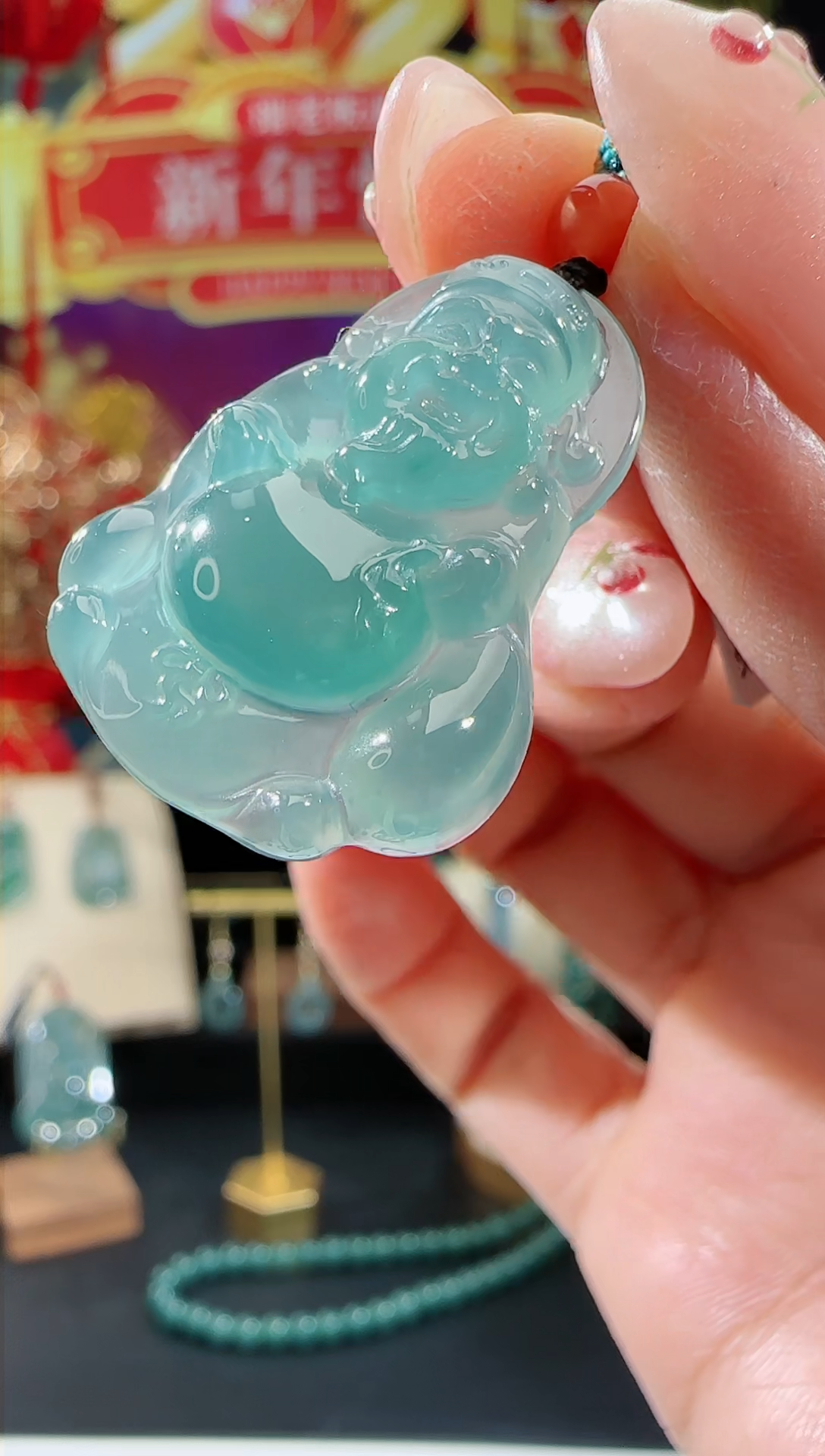 【闪购商品】翡翠颈饰未镶嵌财神多样性发一