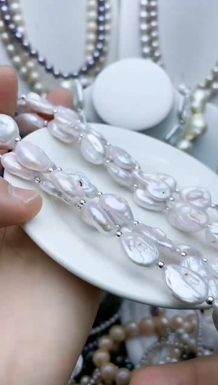 【闪购商品】淡水珍珠颈饰钛钢3