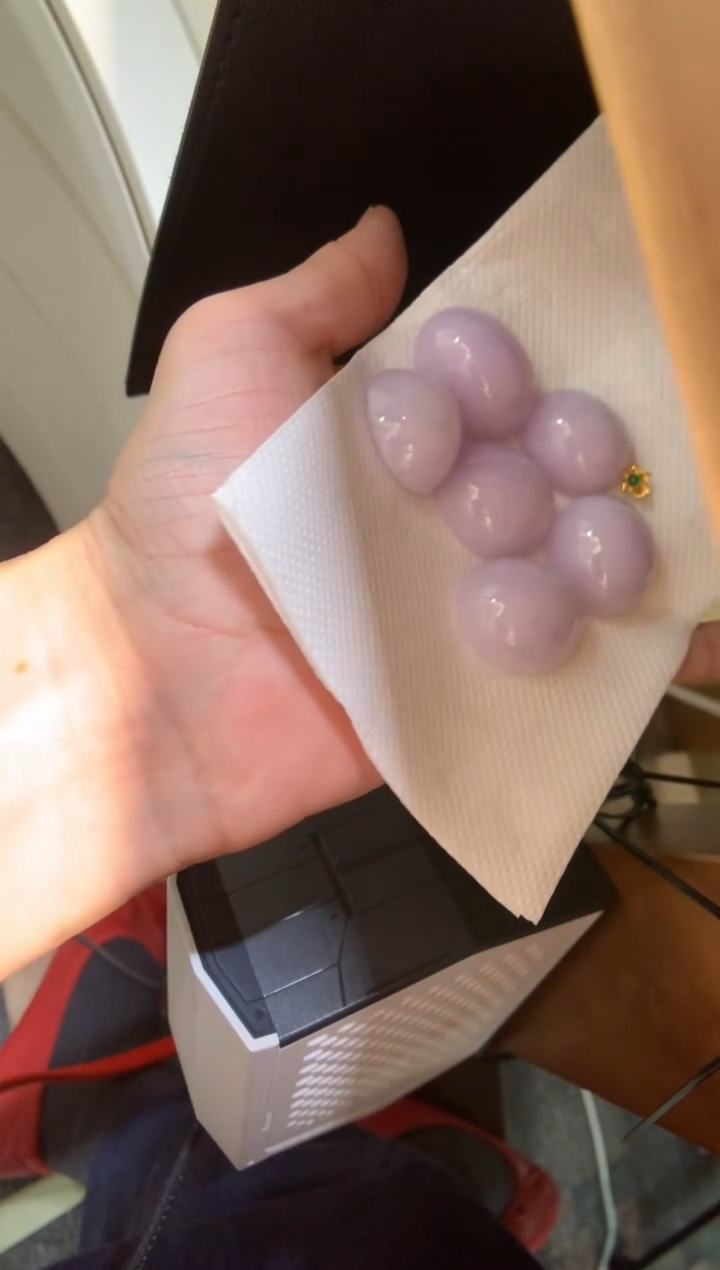 颈饰18K金镶嵌翡翠蛋面带18K金扣 多样性发一件