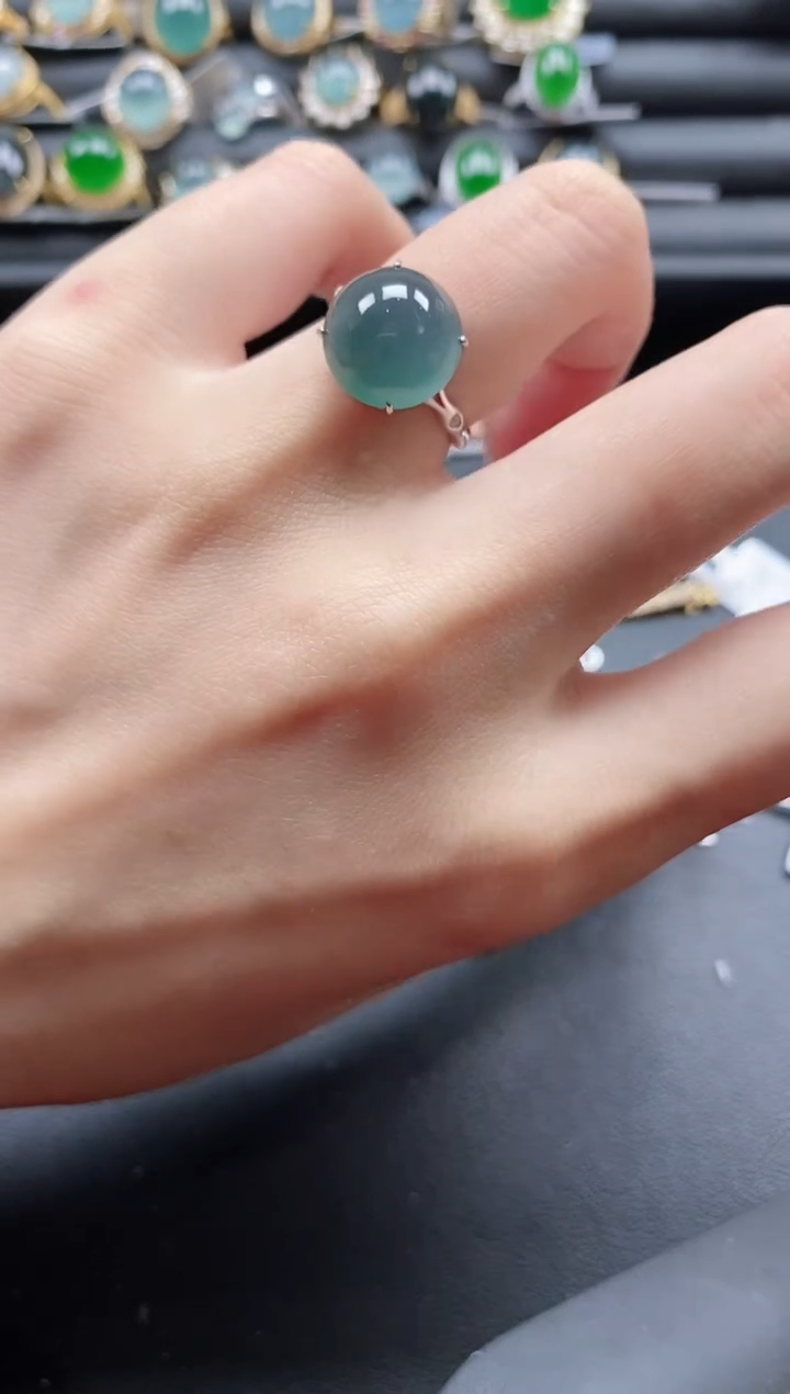 【闪购商品】翡翠戒指银S925镶嵌1111
