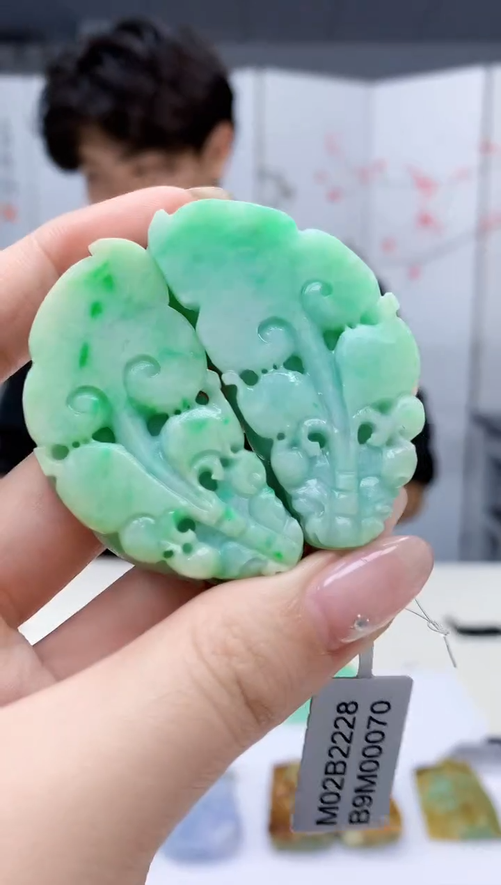 【闪购商品】定制翡翠未镶嵌5145jw-毛货挂件赠珠链两条75