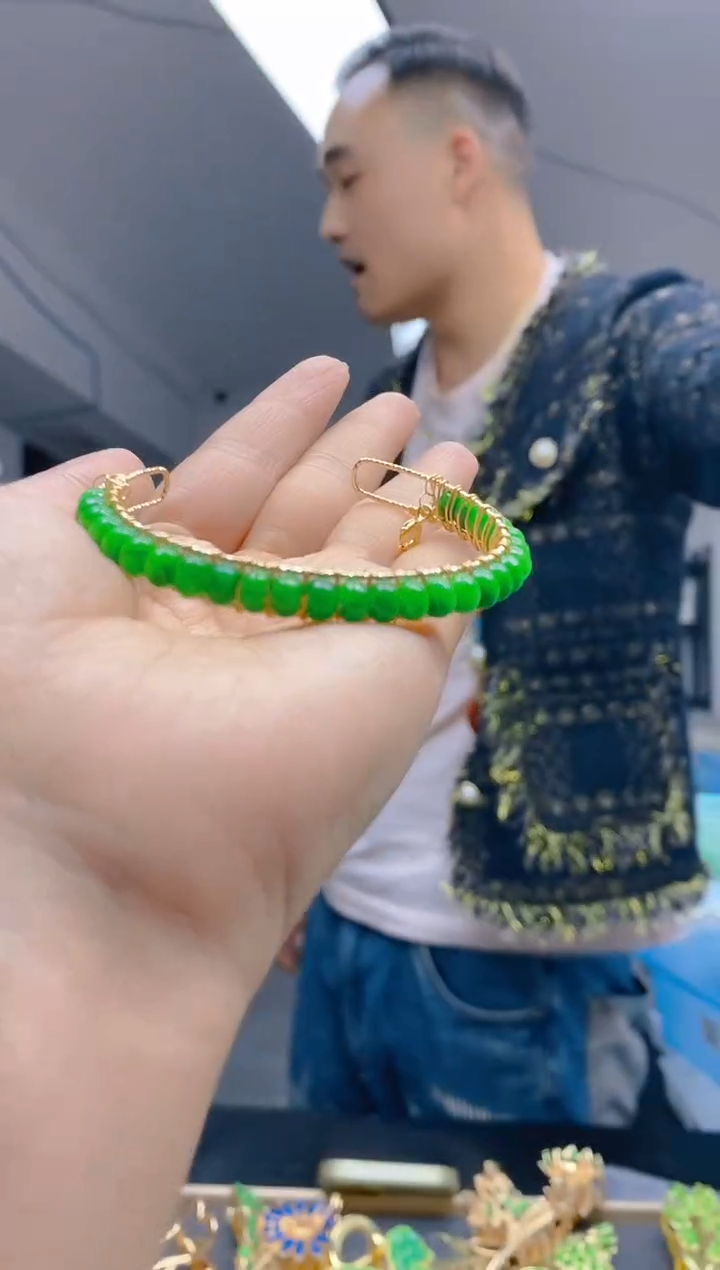 【闪购商品】翡翠耳饰合金0412翡翠手镯