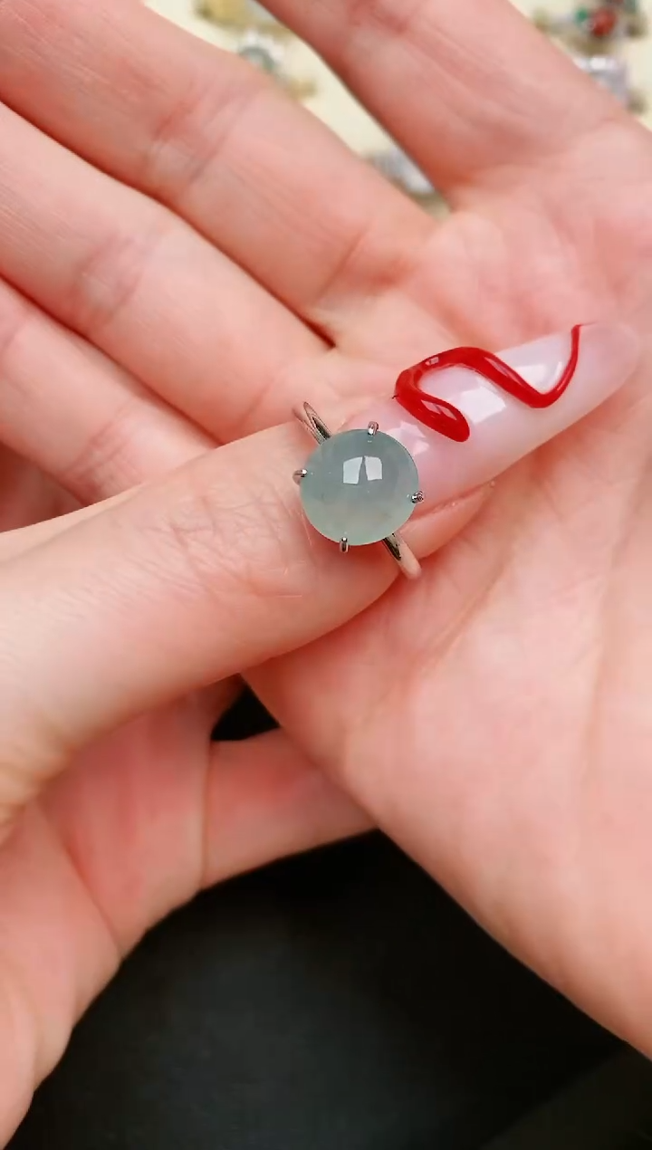 【闪购商品】翡翠戒指银S925镶嵌....