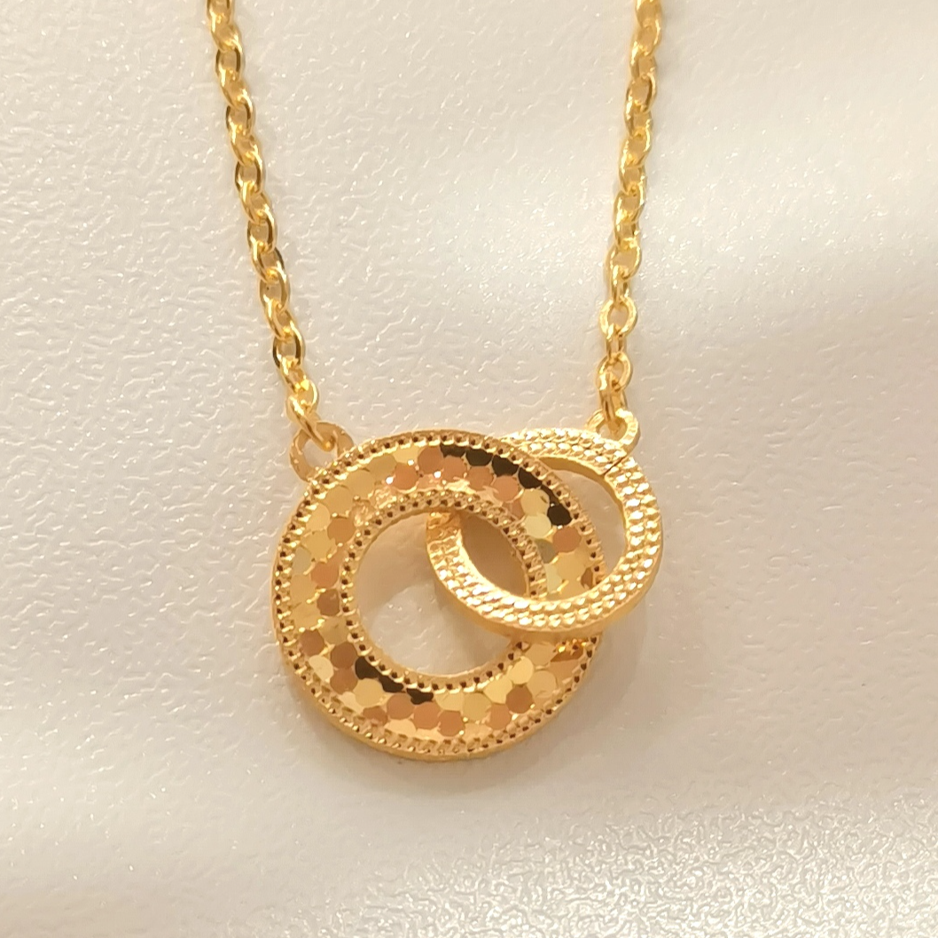 【优豪】足金碎冰环环相扣黄金套链9.1走基地质检一物一证（无七天）