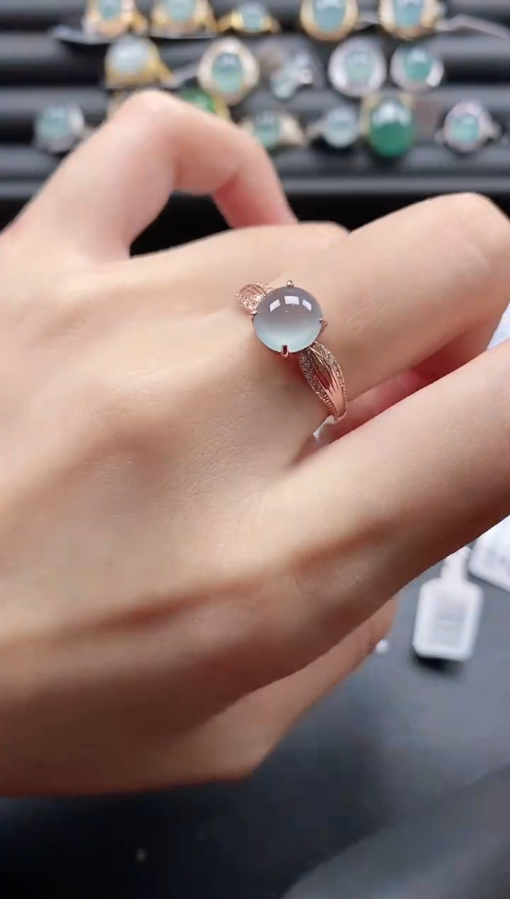 【闪购商品】翡翠戒指银S925镶嵌1111