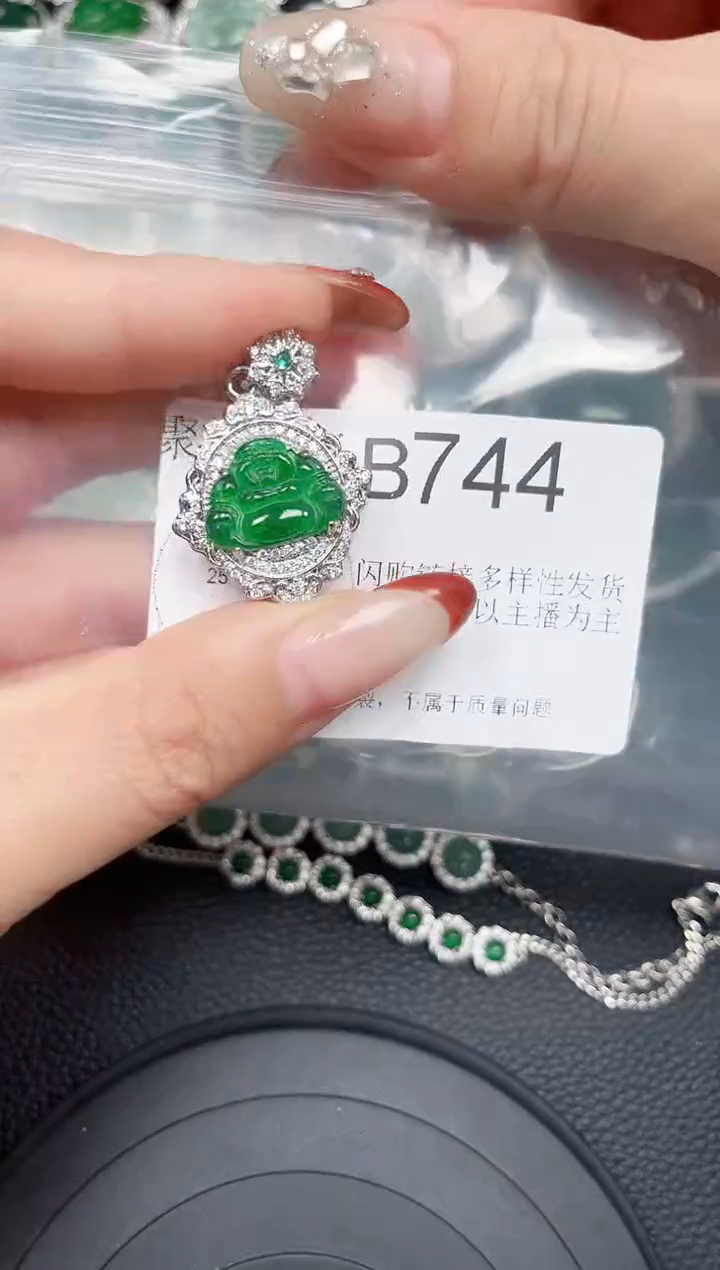 【闪购商品】翡翠颈饰未镶嵌赠皮绳744