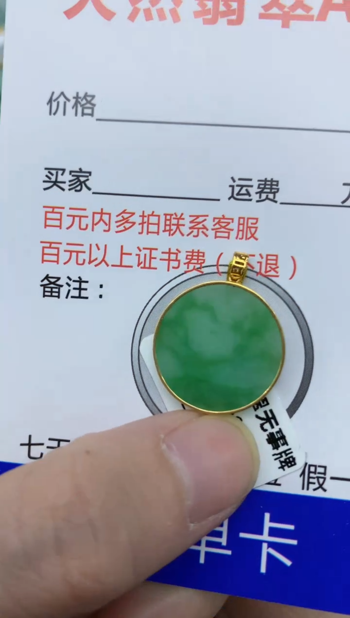 【闪购商品】翡翠颈饰18K金镶嵌11111111111