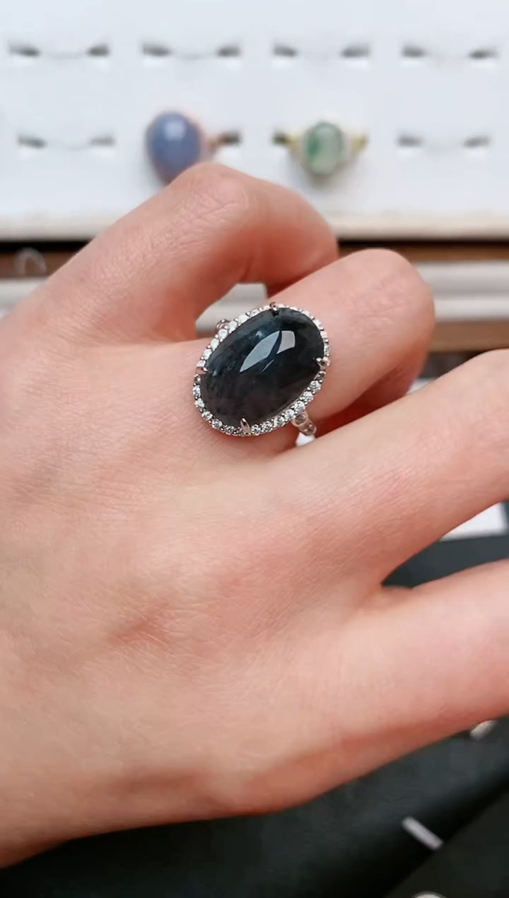 【闪购商品】翡翠戒指银S925镶嵌....