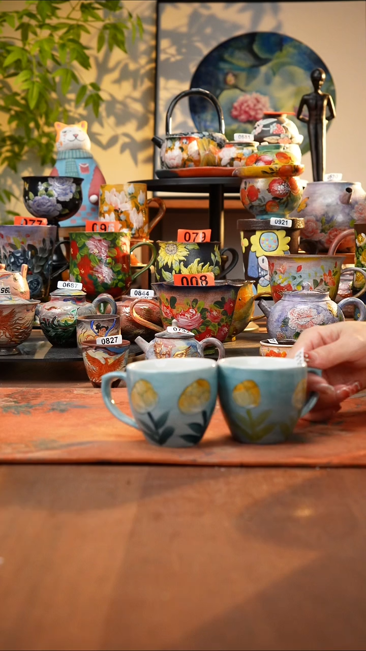 瓷片景德镇手工手绘119