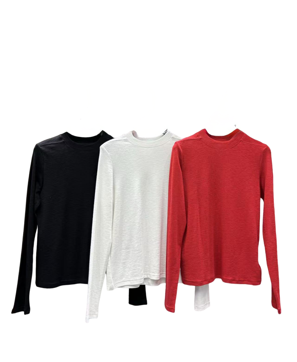 【佳老板】“25503#长袖透气时尚纯色ins女圆领长袖T恤百搭内搭圆领