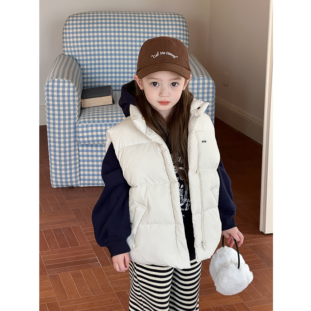 新款童装男女童宝宝韩版加厚保暖棉马甲坎肩外套24Z005