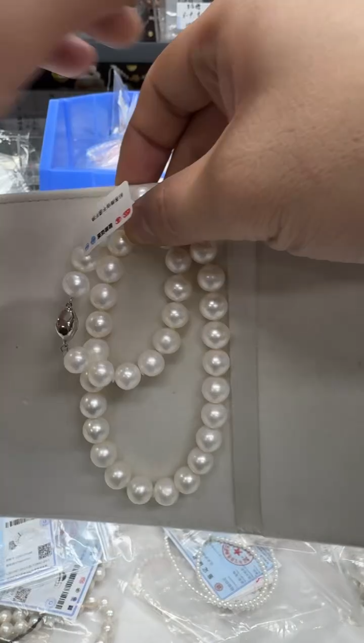 【闪购商品】淡水珍珠项链银S925镶嵌10-11mm