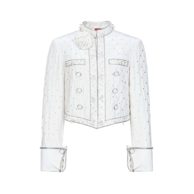 LeFame/拉飞姆明星同款万钻丝绒系列玫瑰短棉服LF23Q31C01W103J