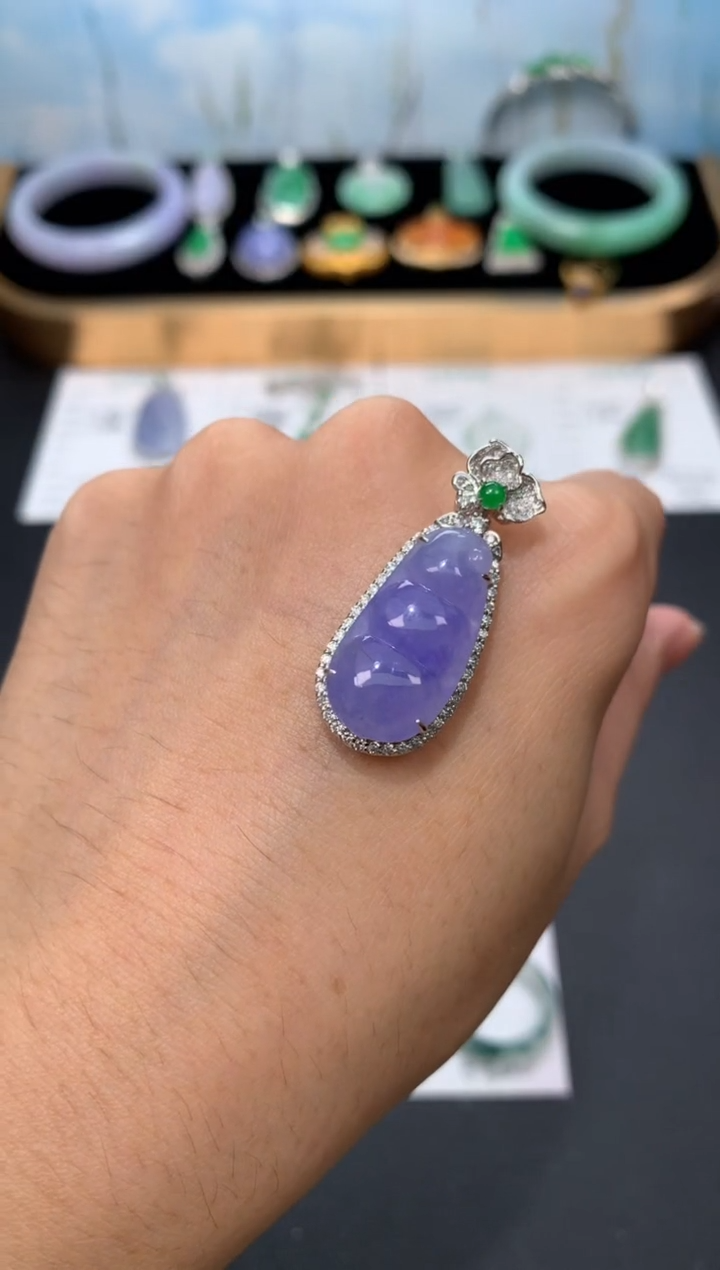 18K金镶嵌定制翡翠模式推广期48小时鉴赏期