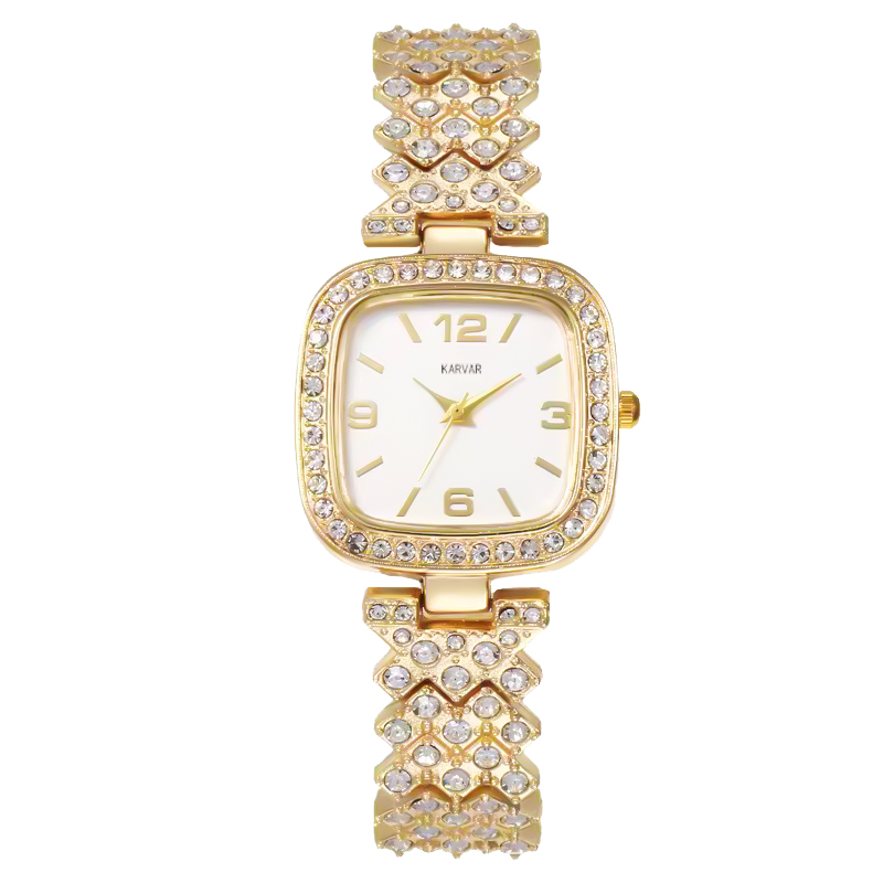 轻奢品牌满钻方伦敦奢华典雅女士腕表