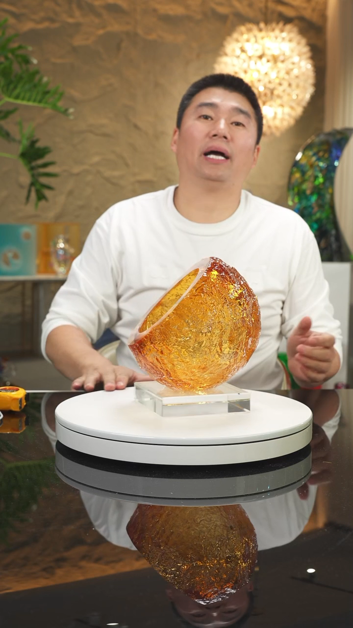 【闪购商品】摆件琥珀果碗大号带底座