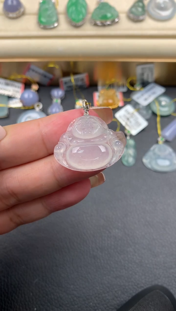 【闪购商品】翡翠颈饰18K金镶嵌Q322      