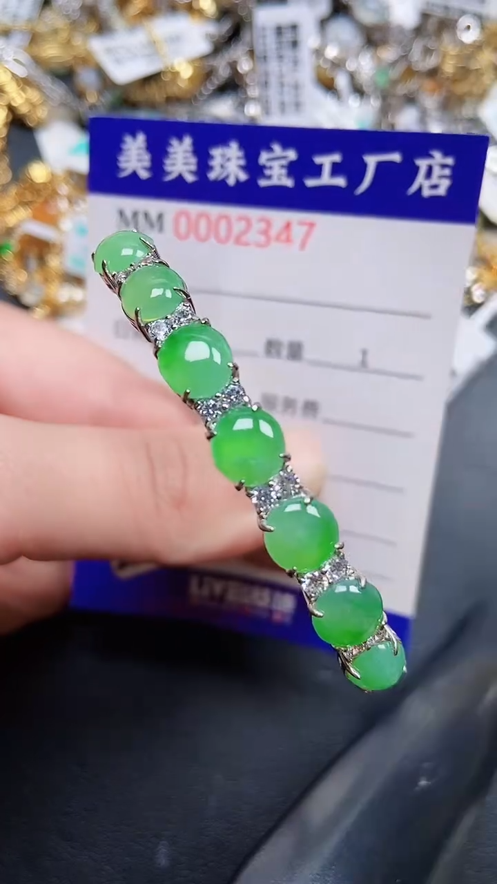 颈饰银S925镶嵌翡翠2347