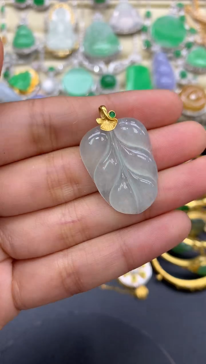 【闪购商品】翡翠颈饰18K金镶嵌136-中国好珍宝