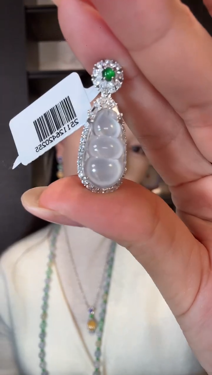 颈饰银S925镶嵌翡翠116