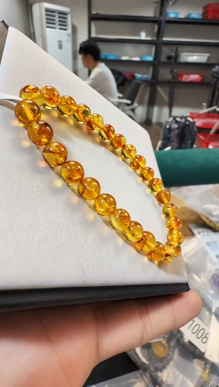 手链琥珀未镶嵌晶0414 约7mm