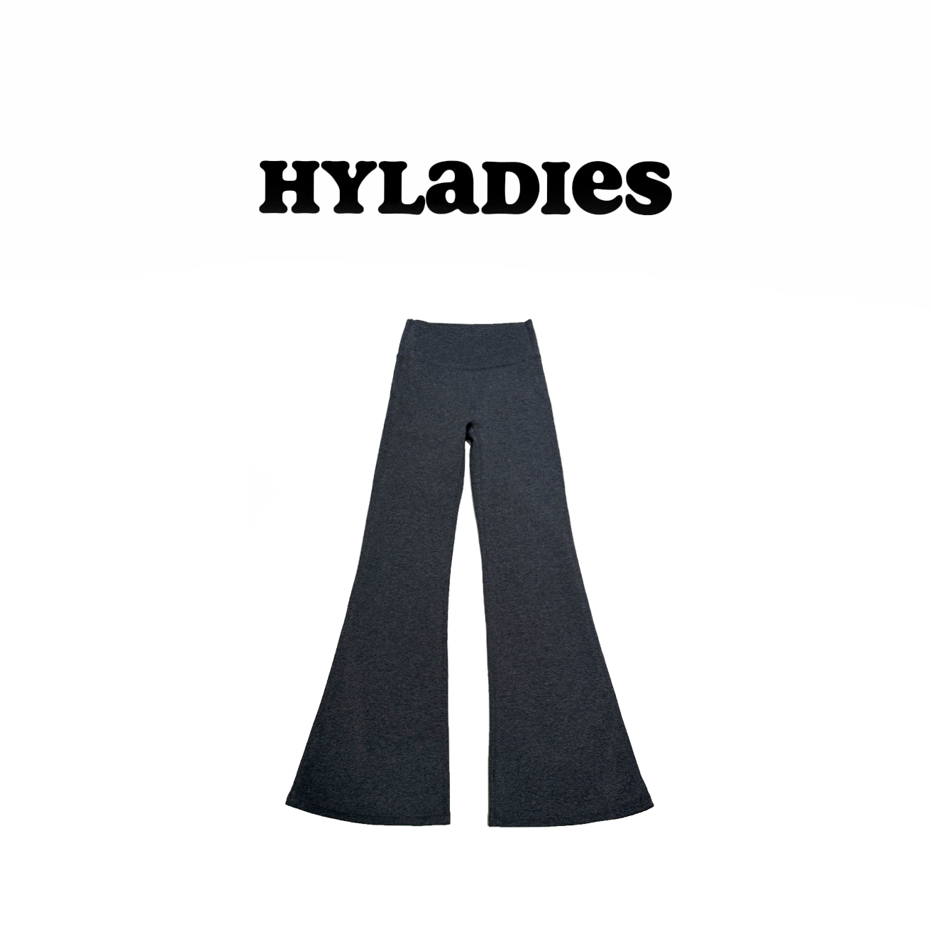 HYLADIESWEAR  『漫画腿』秋冬新款修身细微喇高腰显瘦微喇长裤