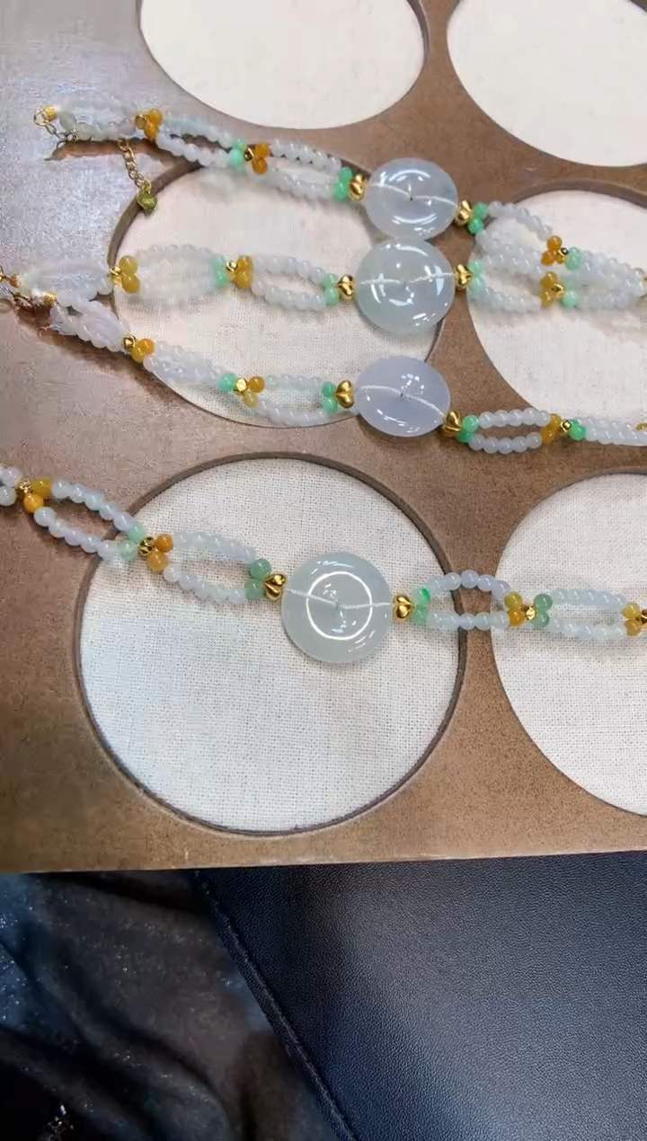 银S925镶嵌手串翡翠手串 多样性发一件