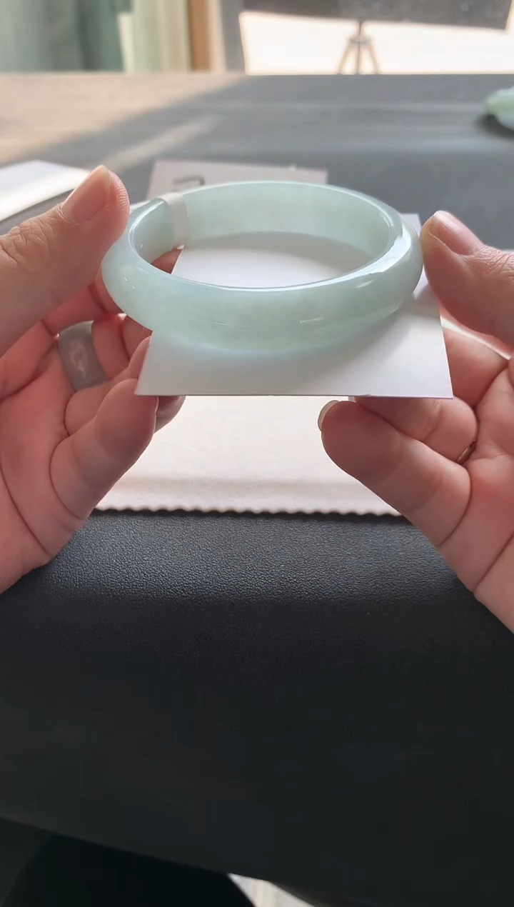 【闪购商品】翡翠手镯未镶嵌55.4正圈A4210买断