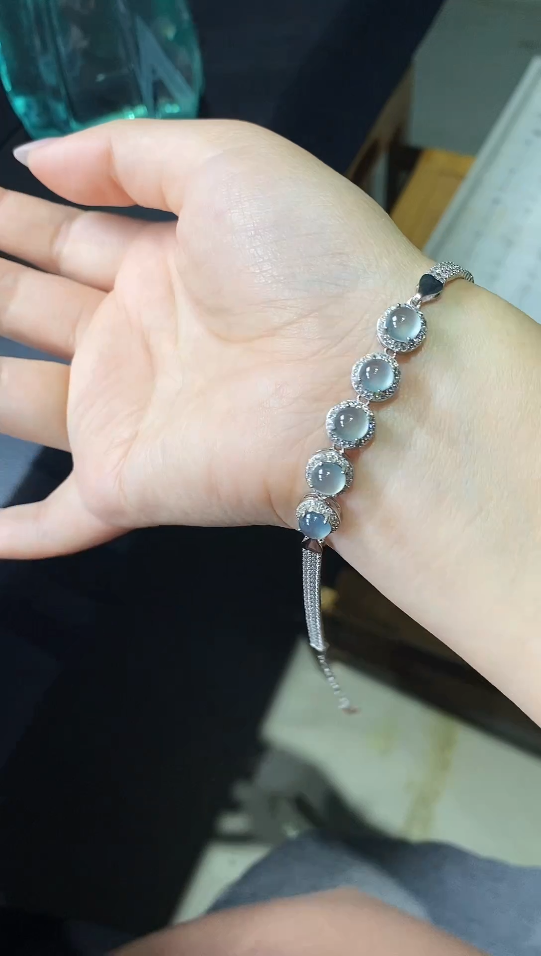 银S925镶嵌戒指翡翠111