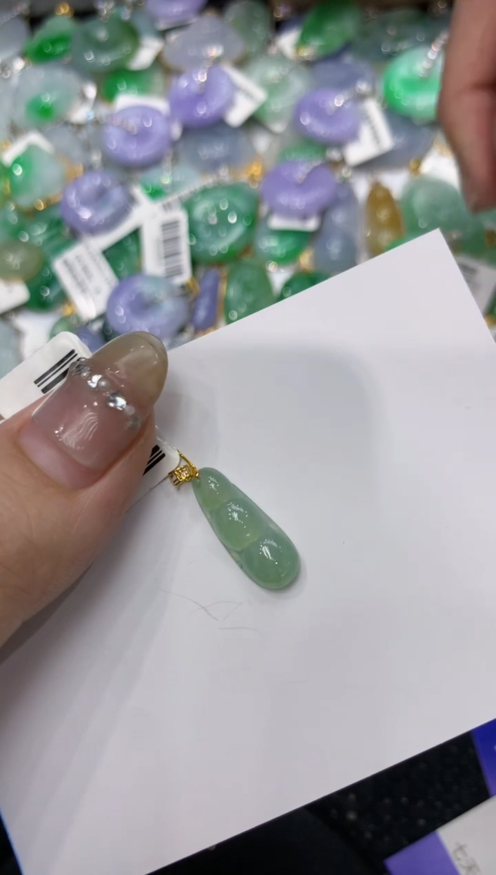 【闪购商品】翡翠颈饰18K金镶嵌222222222