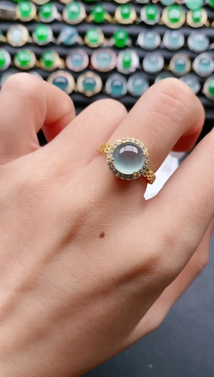 【闪购商品】翡翠戒指银S925镶嵌1111111111