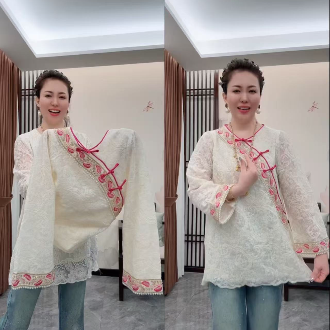  红姐自留高品质爆款蕾丝仙仙上衣（24282/25087）