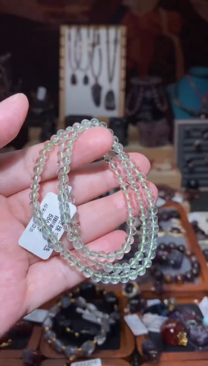 【闪购商品】三圈翠幽灵未镶嵌水晶多样性