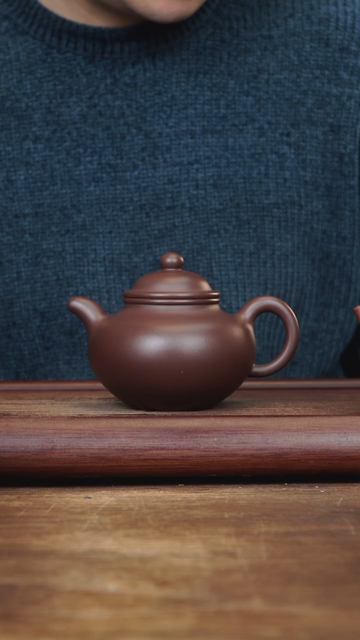 【闪购商品】紫砂茶壶320ml 实力派早期作品全手掇球 紫泥