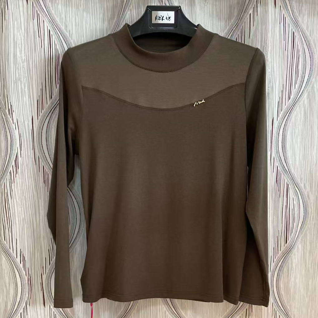 （X新）胖人坊大码女装空气感小衫4843  衣长63  110