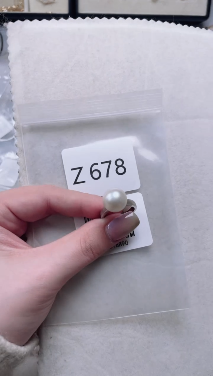 【闪购商品】海水珍珠戒指银S925镶嵌Z678