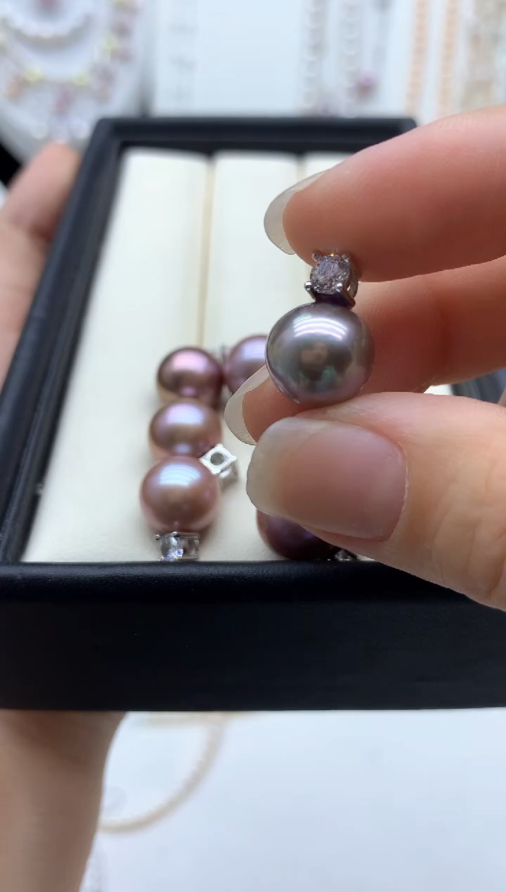 淡水珍珠银S925镶嵌吊坠(不含链)多样性发其一