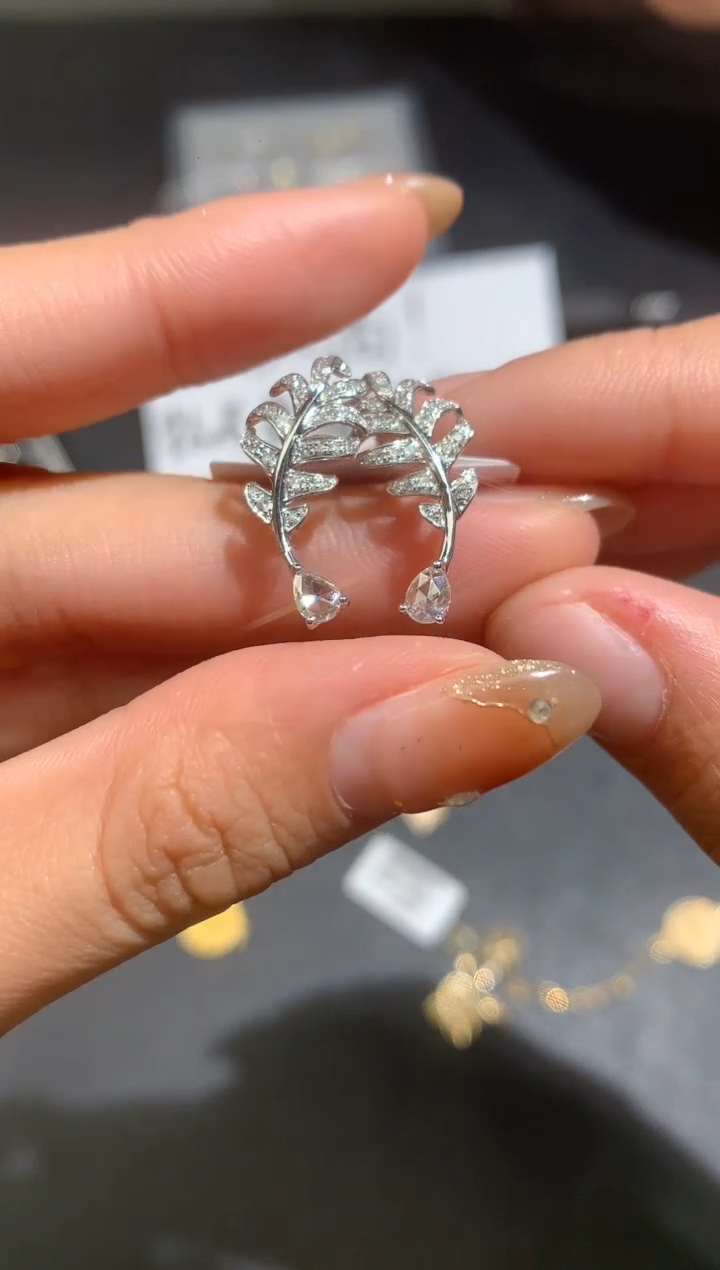 18K金镶嵌耳饰钻石耳饰A4|4980