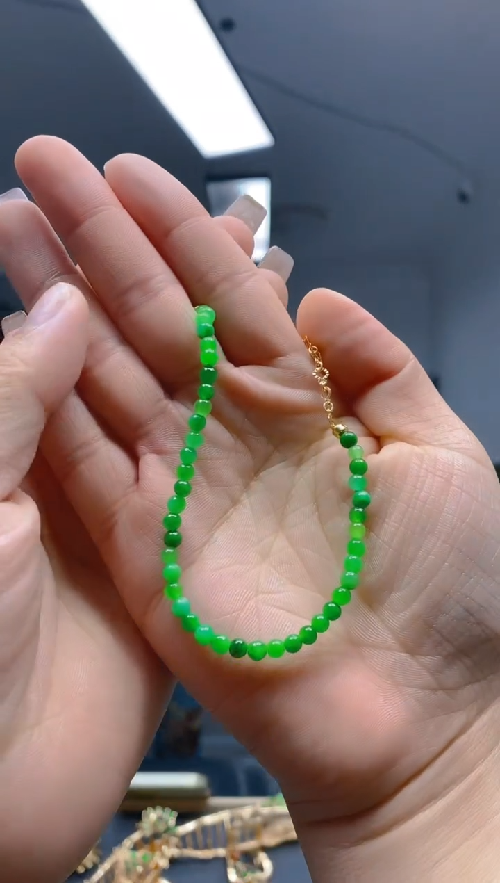 【闪购商品】翡翠耳饰合金361翡翠手链