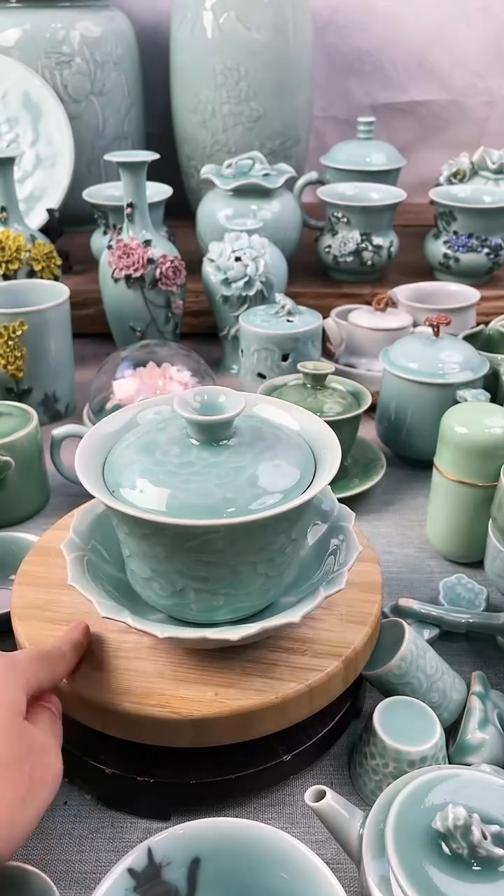 【闪购商品】纯手工 特价 微瑕 慧仙青瓷