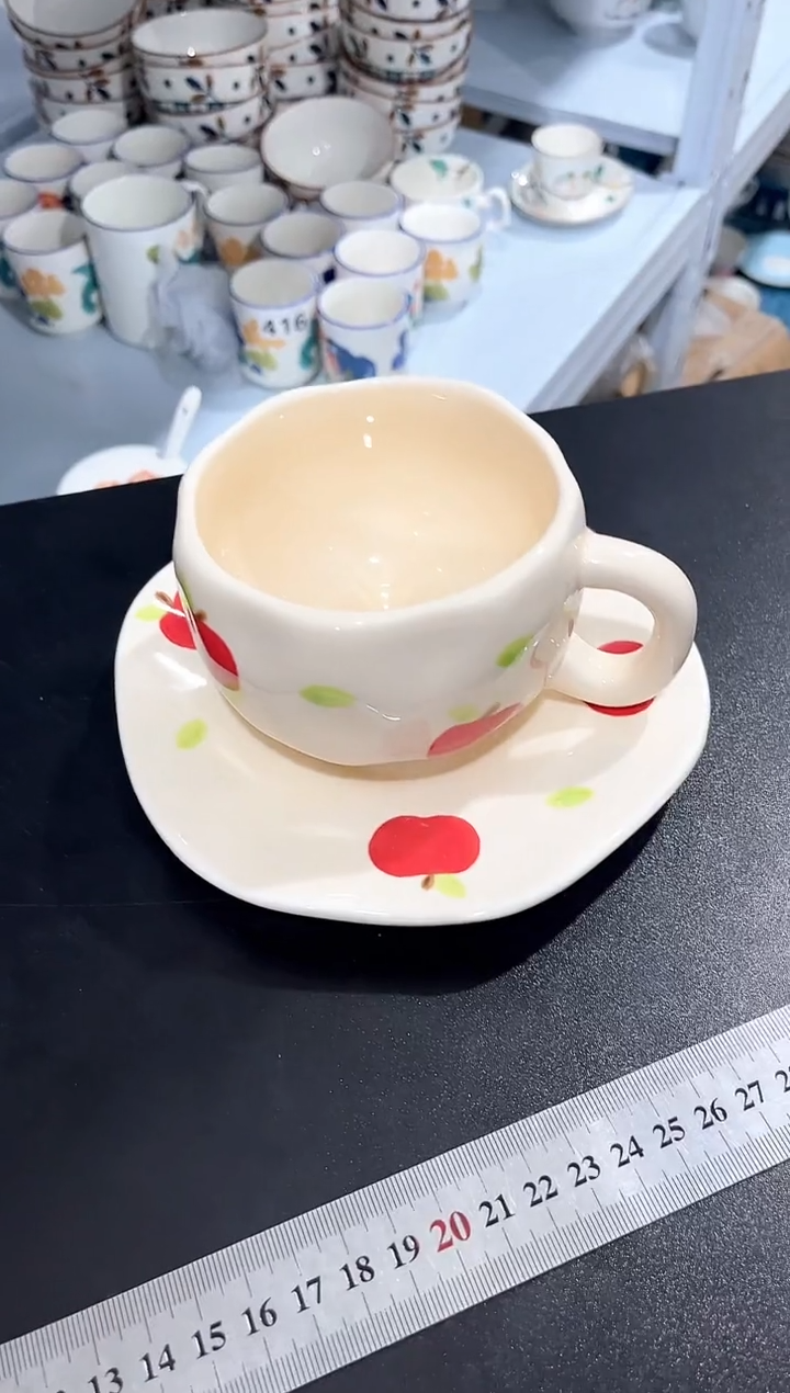 杯子骨瓷（简装）早餐杯碟一套